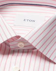Eton - Pink Striped Signature Twill Slim Fit Shirt L/S SHIRTS Eton