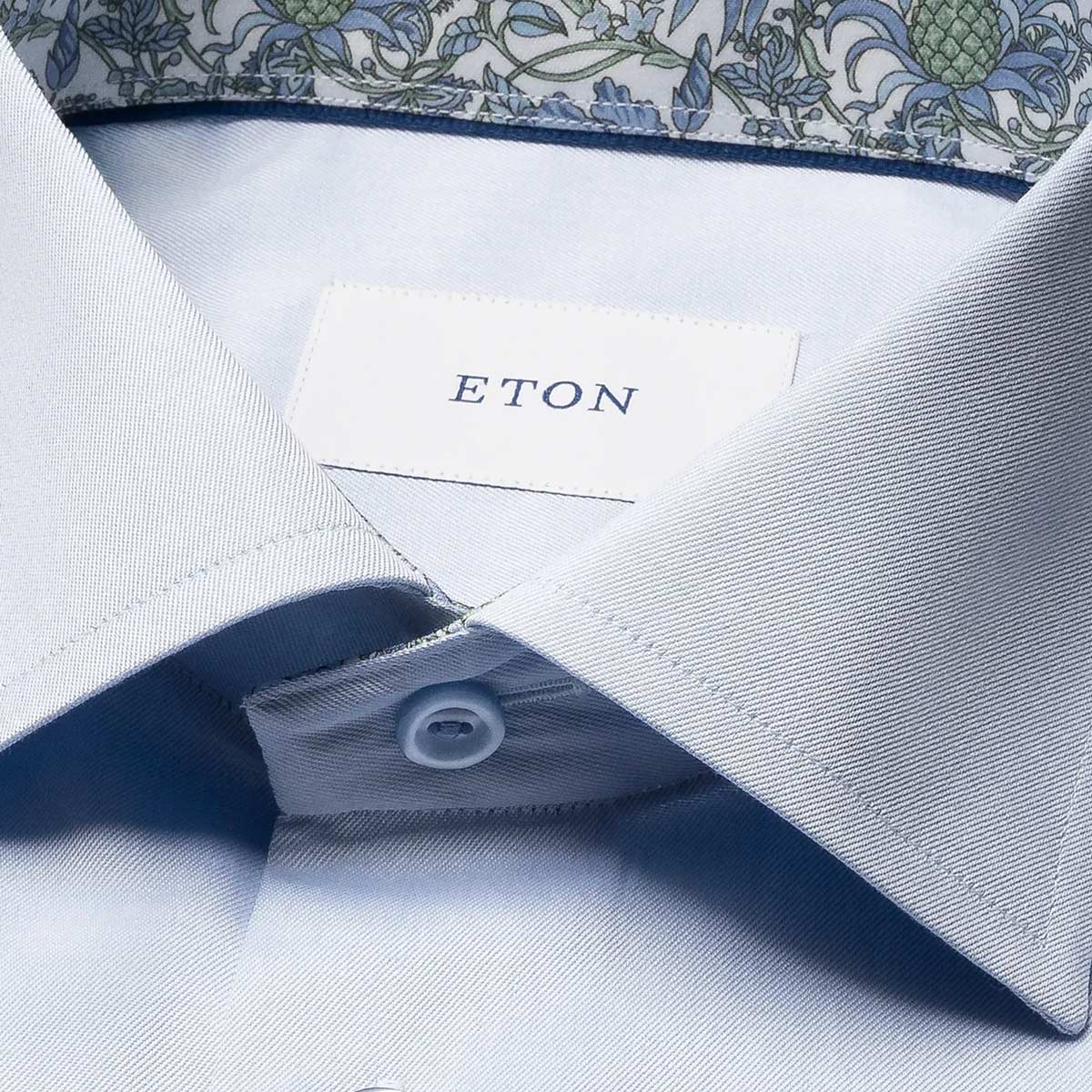 Eton - Blue Contrast Signature Twill Contemporary Fit Shirt L/S SHIRTS Eton