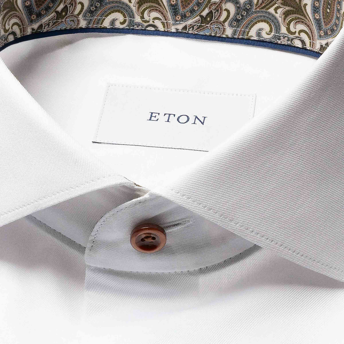 Eton - White Paisley Contrast Signature Twill Contemporary Fit Shirt L/S SHIRTS Eton