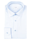 Eton - Light Blue Stripe Cotton and TENCEL™ Lyocell Slim Fit shirt L/S SHIRTS Eton
