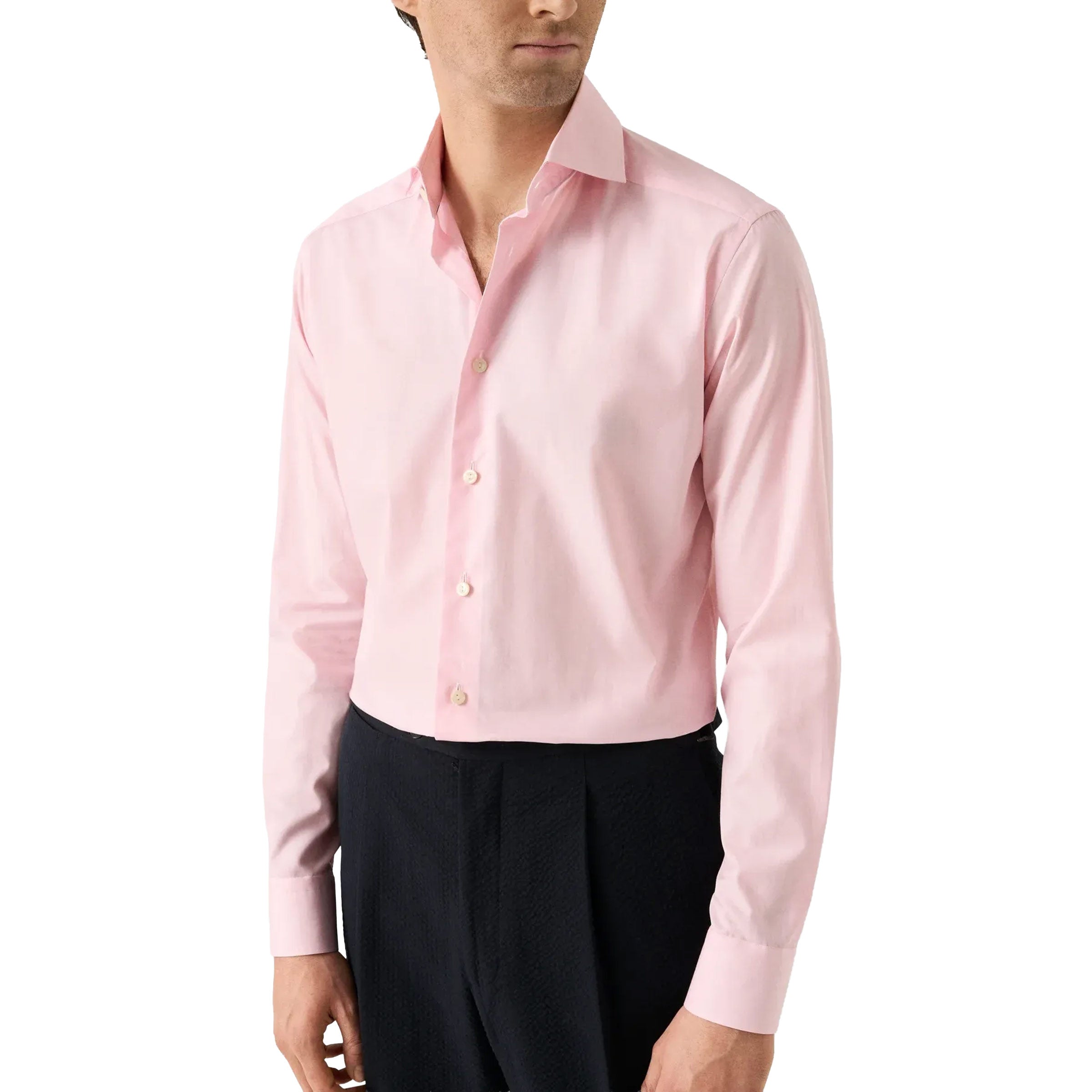 Eton - Pink End on End Breeze Poplin Shirt Slim Fit Shirt L/S SHIRTS Eton