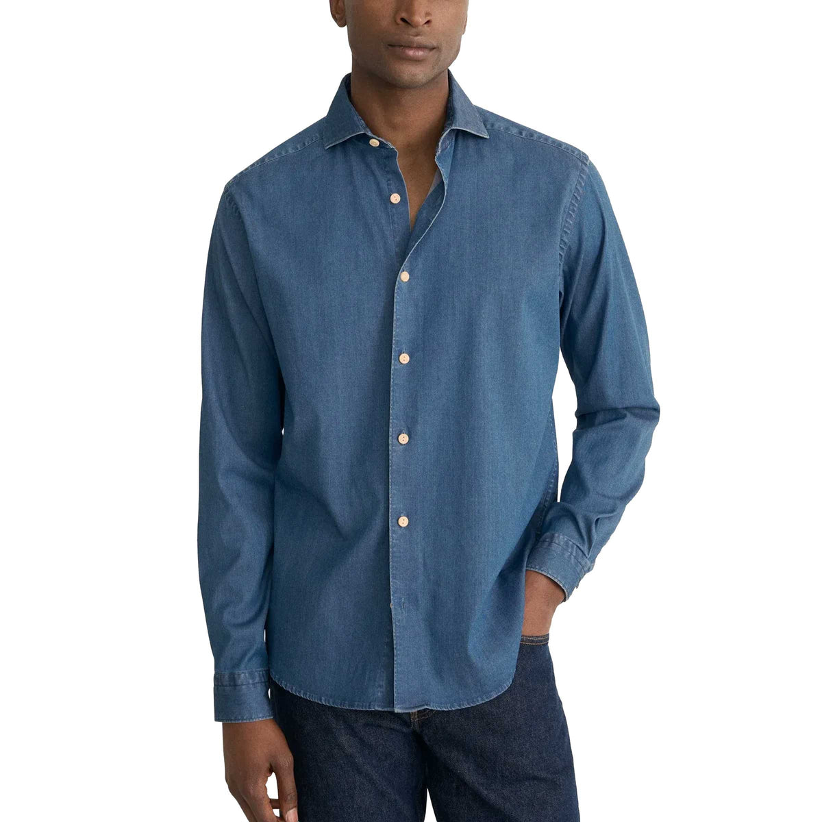 Eton - Denim Stretch Casual Fit Shirt L/S SHIRTS Eton