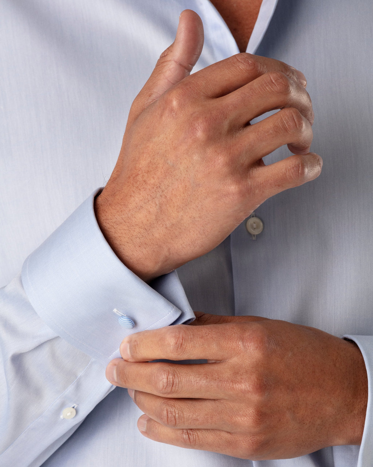 Eton - Light Blue French Cuff Contemporary Fit Shirt L/S SHIRTS Eton