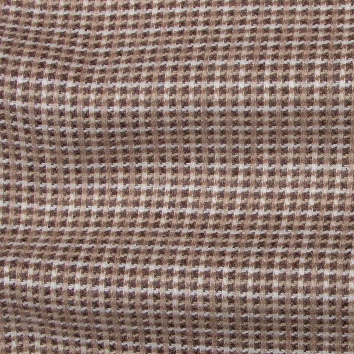 Fedeli - Brown Houndstooth 'Alberto' Cotton &amp; Lyocell Flanel Shirt
