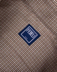 Fedeli - Brown Houndstooth 'Alberto' Cotton & Lyocell Flanel Shirt