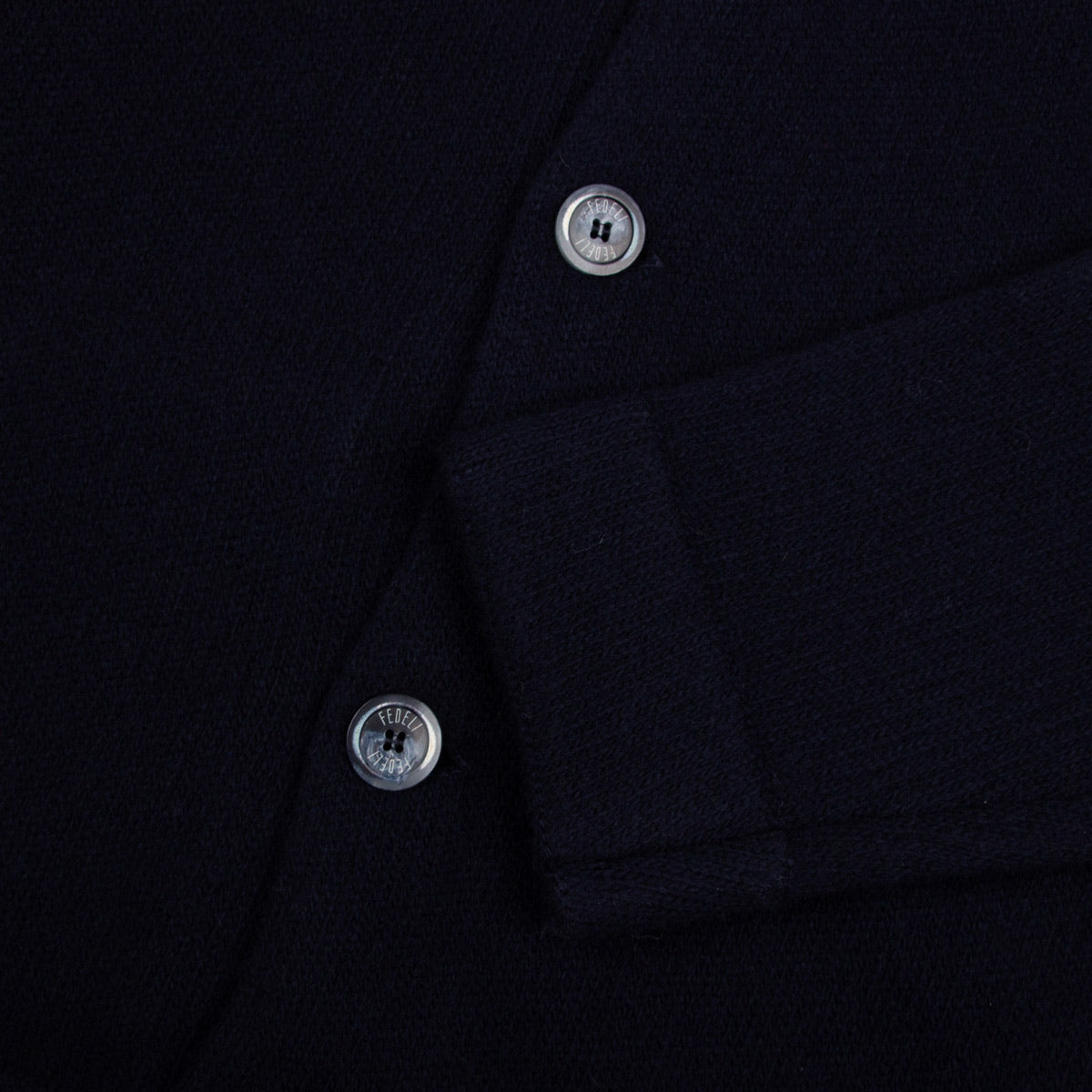 Fedeli - Navy Gordon Wool Cashmere Cardigan Sweater