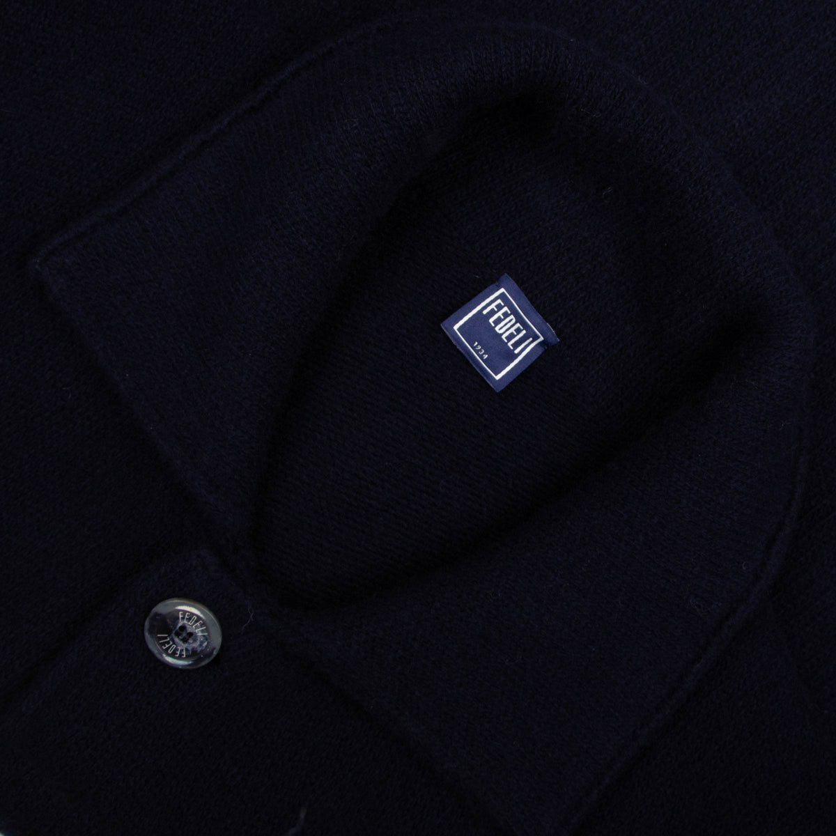 Fedeli - Navy Gordon Wool Cashmere Cardigan Sweater