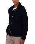 Fedeli - Navy Gordon Wool Cashmere Cardigan Sweater