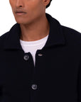 Fedeli - Navy Gordon Wool Cashmere Cardigan Sweater