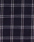 Fedeli - Navy and Cream Check 'Alberto' Cotton & Lyocell Flanel Shirt