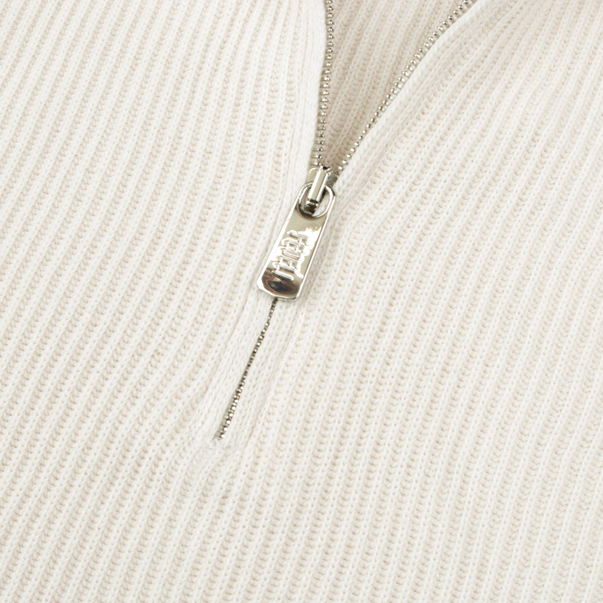 Fedeli - Linen Beige Paul Giza Organic Cotton Quarter-Zip Sweater