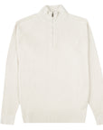 Fedeli - Linen Beige Paul Giza Organic Cotton Quarter-Zip Sweater