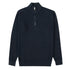Fedeli - Midnight Blue Paul Giza Organic Cotton Quarter-Zip Sweater KNITWEAR FEDELI