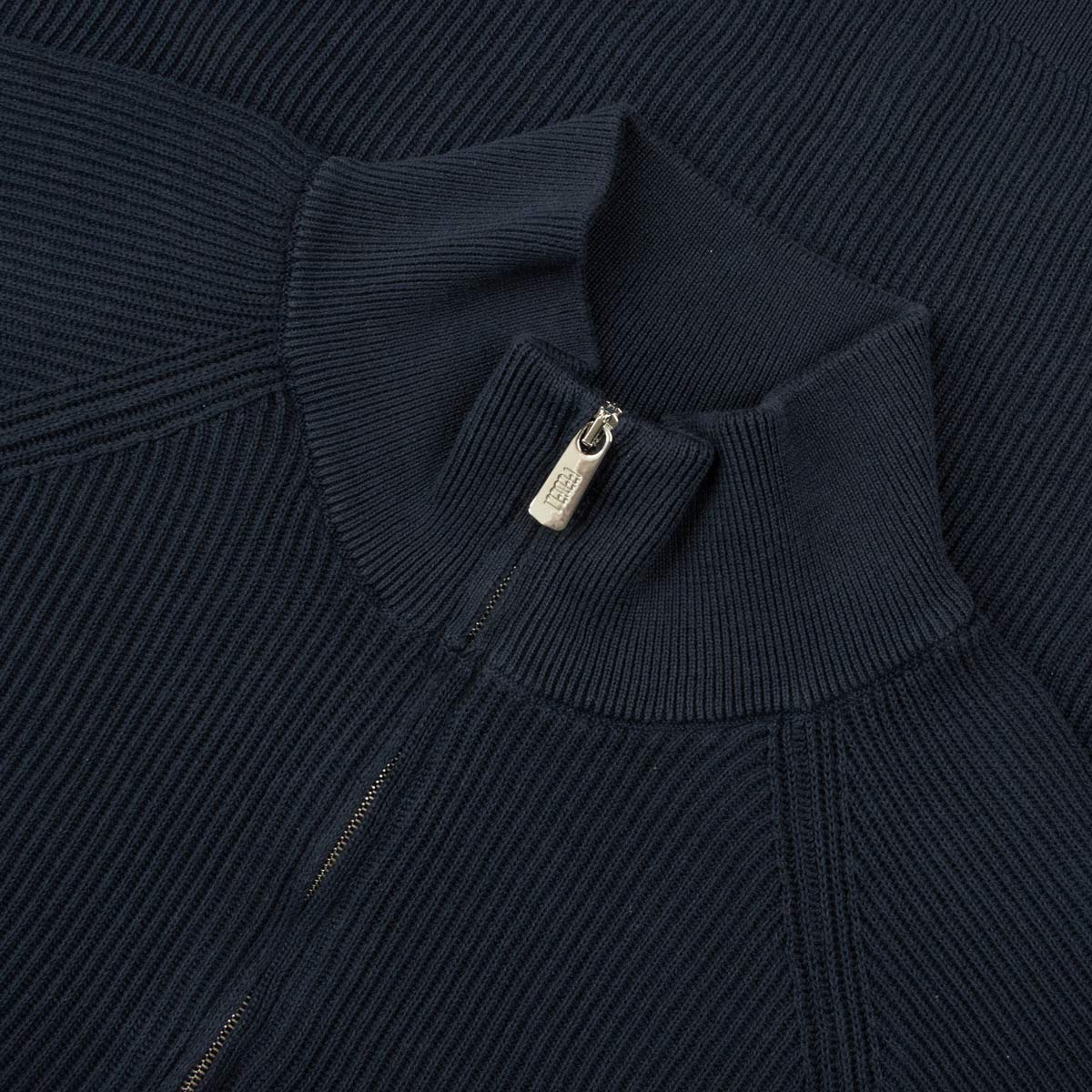 Fedeli - Midnight Blue Paul Giza Organic Cotton Quarter-Zip Sweater