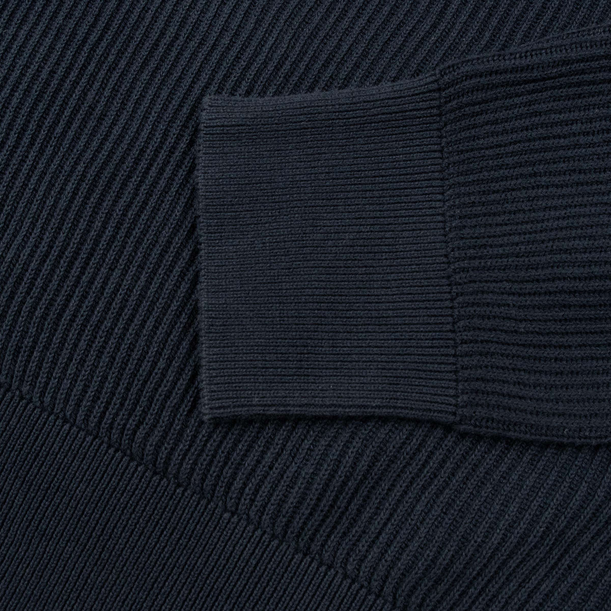 Fedeli - Midnight Blue Paul Giza Organic Cotton Quarter-Zip Sweater KNITWEAR Fedeli