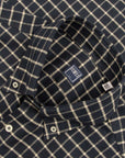 Fedeli - Navy Check 'Alberto' Slim Fit Brushed Cotton Long Sleeve Shirt