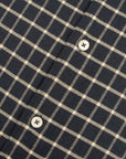 Fedeli - Navy Check 'Alberto' Slim Fit Brushed Cotton Long Sleeve Shirt