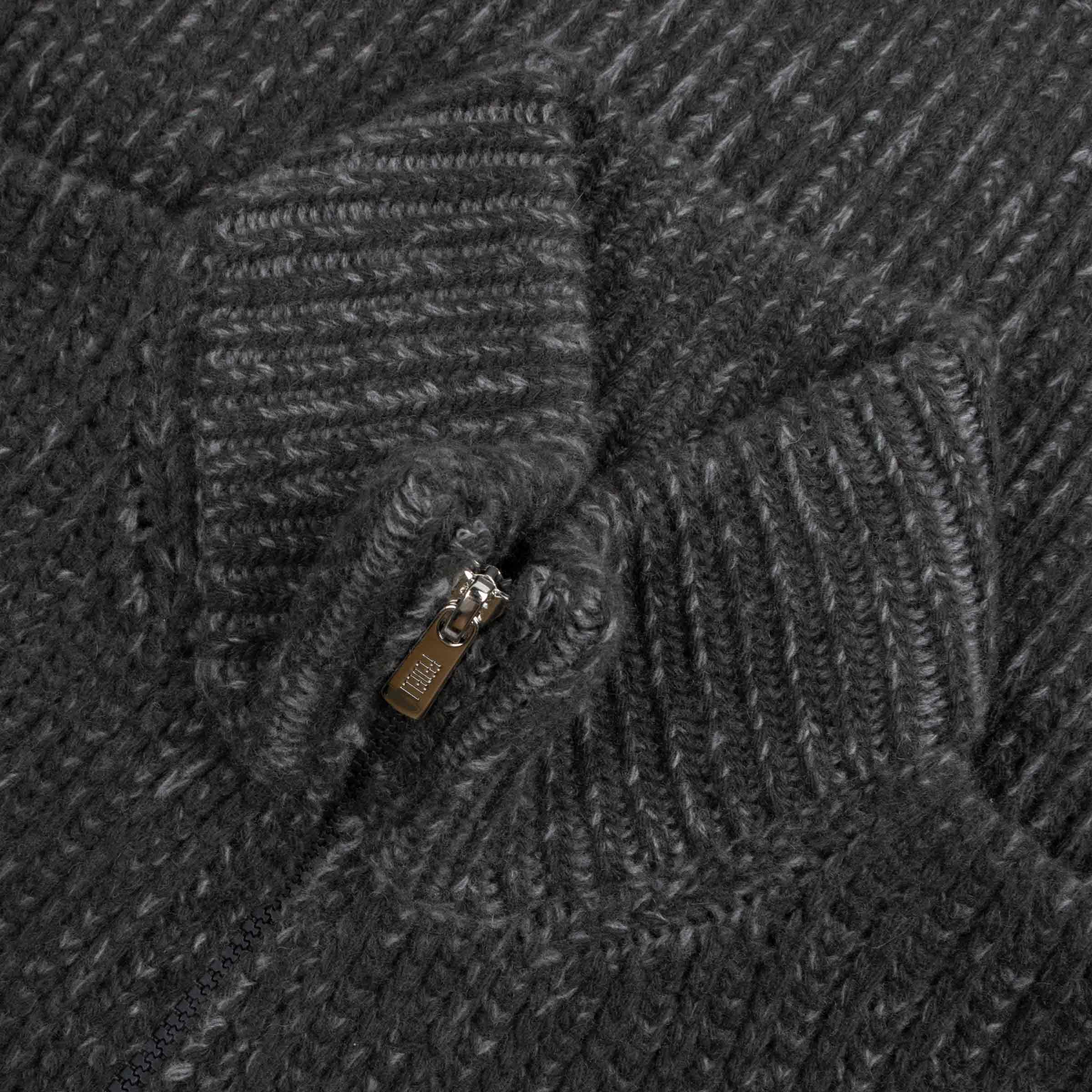 Fedeil - Carbon Grey Wool & Cashmere Cardigan KNITWEAR FEDELI