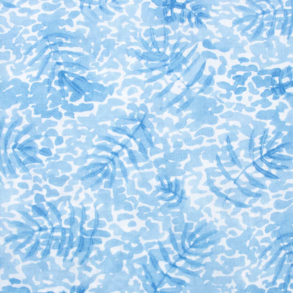 Fedeli - Light Blue Palm Print Sean Panamino Cotton Long Sleeve Shirt L/S SHIRTS FEDELI