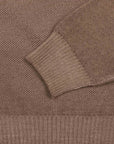 Fedeli - Sienna Beige 'Flavonio' Virgin Wool Half Zip Sweater