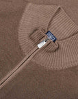 Fedeli - Sienna Beige 'Flavonio' Virgin Wool Half Zip Sweater