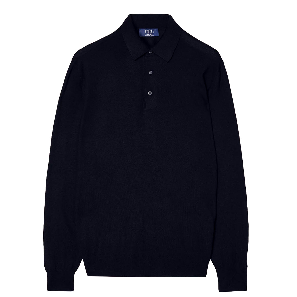 Fedeli - Midnight Navy 'Sportsman' Superfine Wool 140's Knit Polo