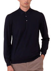 Fedeli - Midnight Navy 'Sportsman' Superfine Wool 140's Knit Polo
