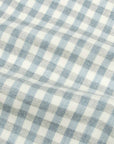 Fedeli - Light Blue & Grey Check 'Alberto' Slim Fit Brushed Cotton Long Sleeve Shirt