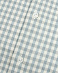 Fedeli - Light Blue & Grey Check 'Alberto' Slim Fit Brushed Cotton Long Sleeve Shirt