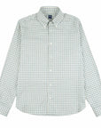 Fedeli - Light Blue & Grey Check 'Alberto' Slim Fit Brushed Cotton Long Sleeve Shirt