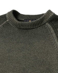 Belstaff - Khaki Green Aspect Merino Wool Crew Neck Sweater KNITWEAR Belstaff