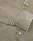 Robert Old - Grey Green Marble Washed Cotton Cordroy Slim Fit Shirt