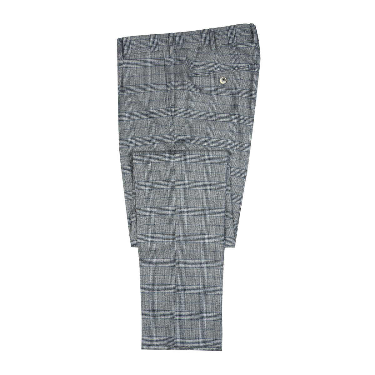 Belvest - Grey Check &#39;CEO&#39; Double-Breasted Wool Suit SUITS Belvest