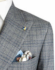Belvest - Grey Check 'CEO' Double-Breasted Wool Suit SUITS Belvest