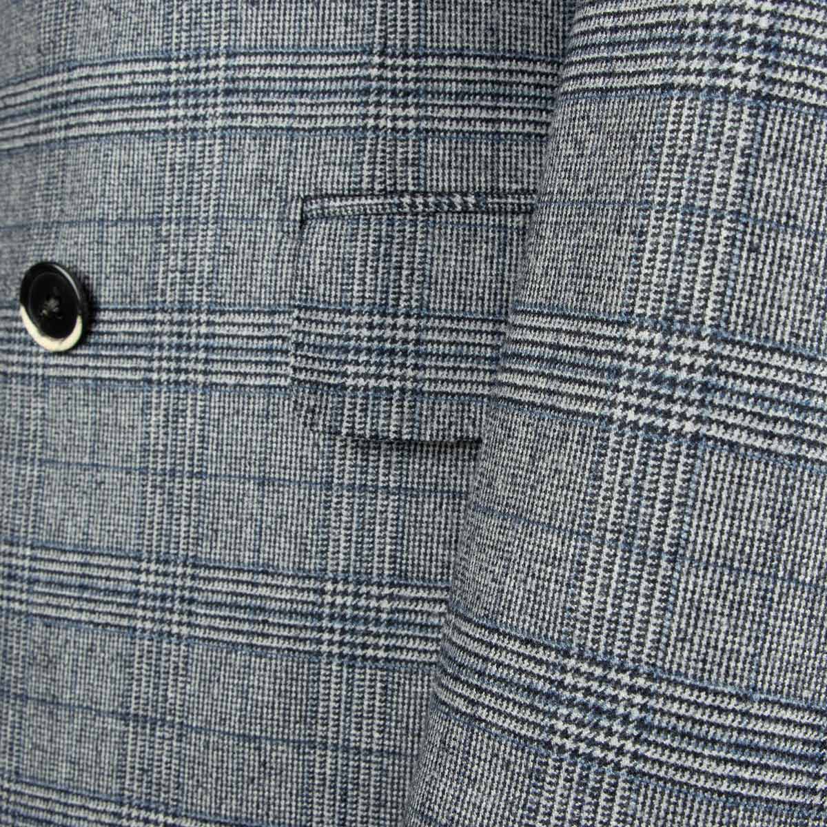 Belvest - Grey Check &#39;CEO&#39; Double-Breasted Wool Suit SUITS Belvest