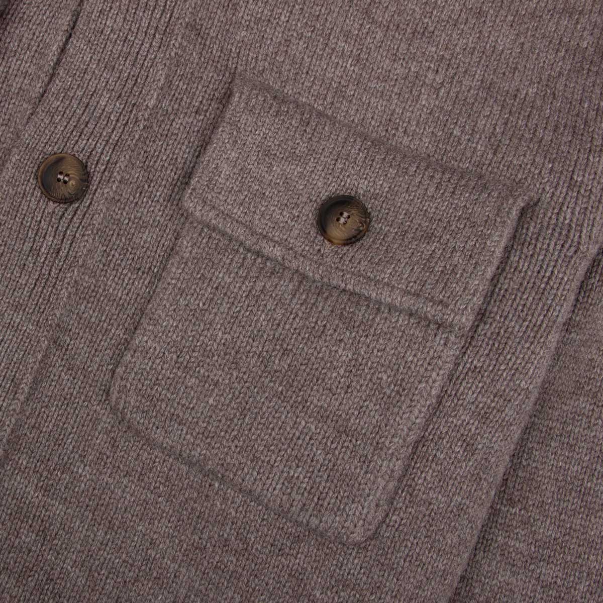 Robert Old - Mushroom Brown Patch Pocket Super Geelong Wool Jacket