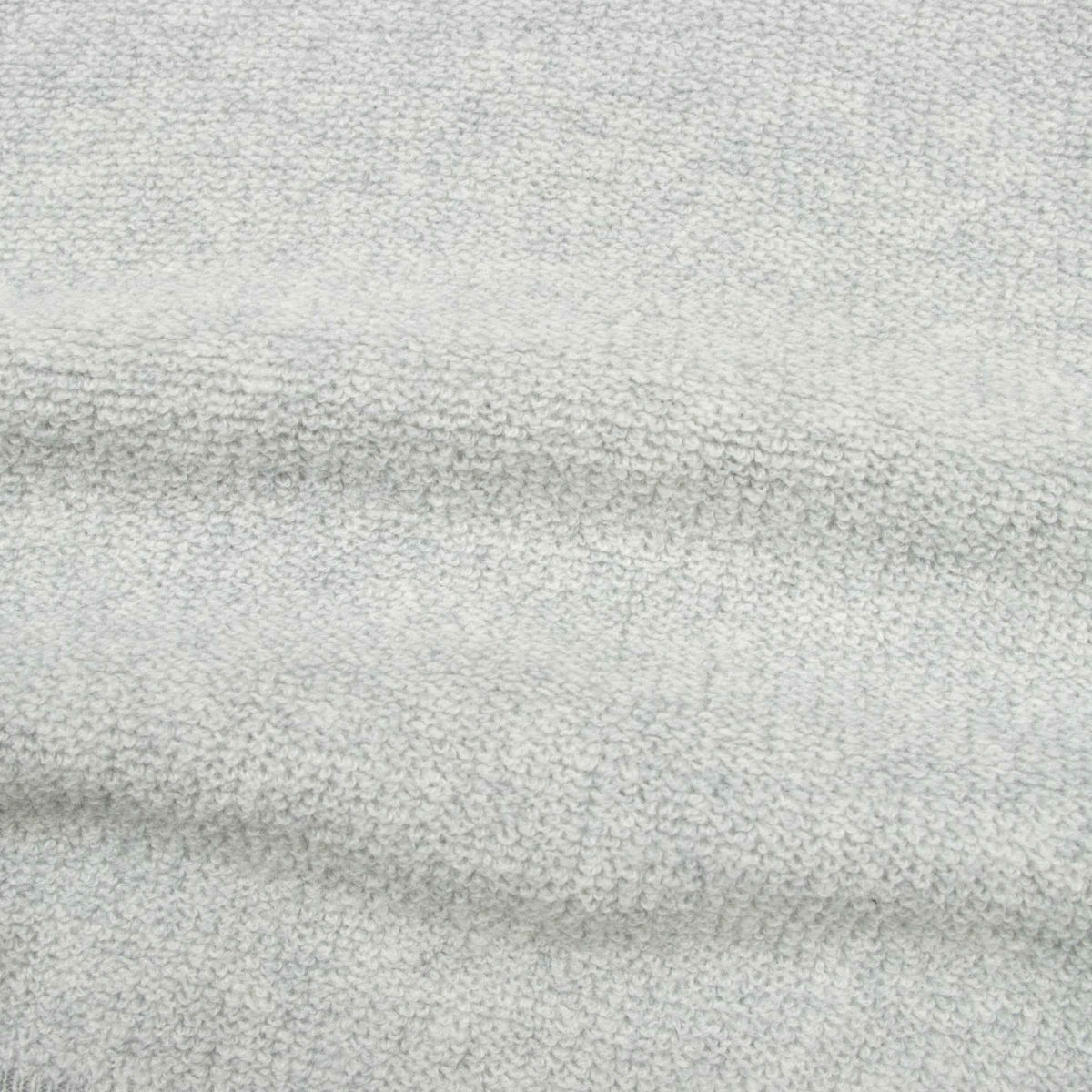 Grey Marl Bouclé Wool &amp; Cashmere Hoodie Sweater KNITWEAR Robert Old