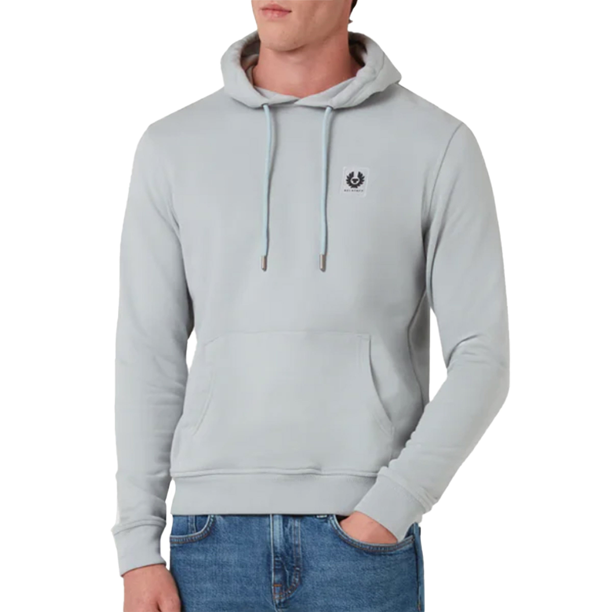 Belstaff - Quarry Blue Organic Cotton Fleece Hoodie SWEATS Belstaff