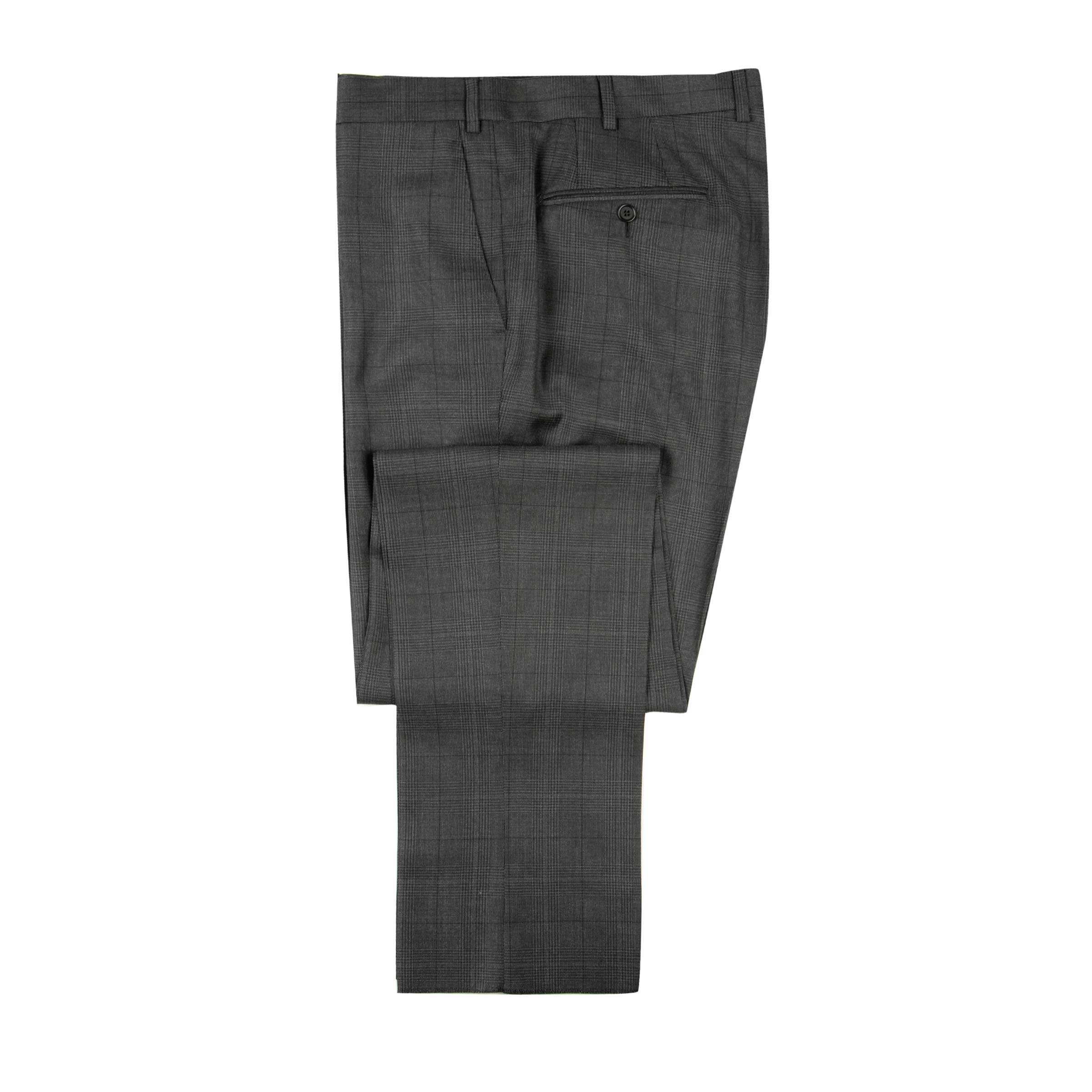 Robert Old - Charcoal Grey Check Pure Wool Suit crafted with Loro Piana Fabric SUITS Robert Old