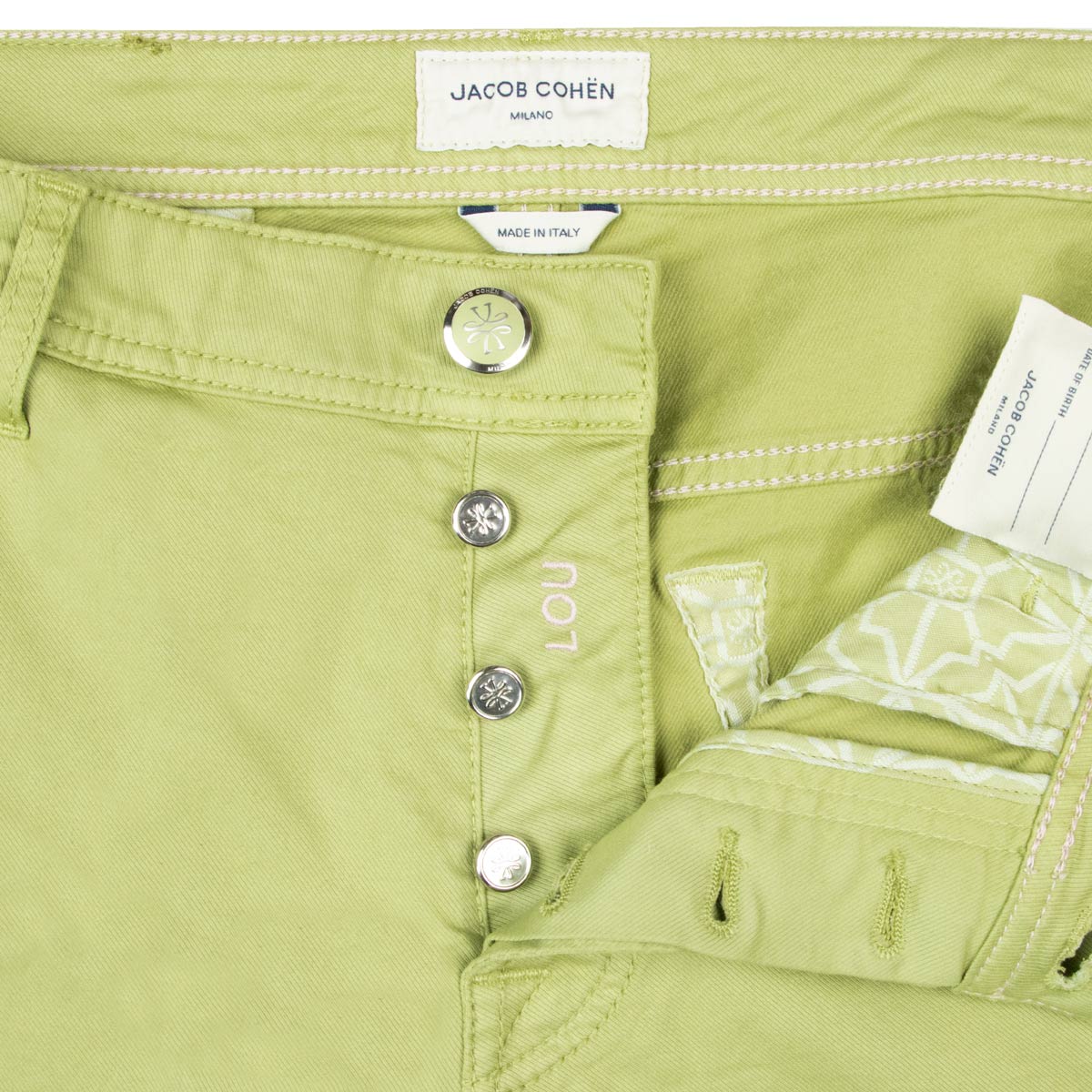 Jacob Cohen - Pistachio Green Lou Five Pocket Shorts SHORTS Jacob Cohen