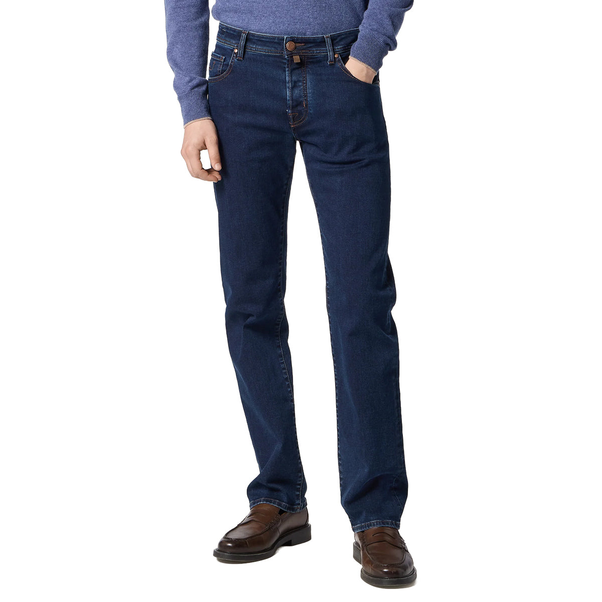 Jacob Cohen - Dark Mid Wash 'Luis' Regular Fit Denim Jeans
