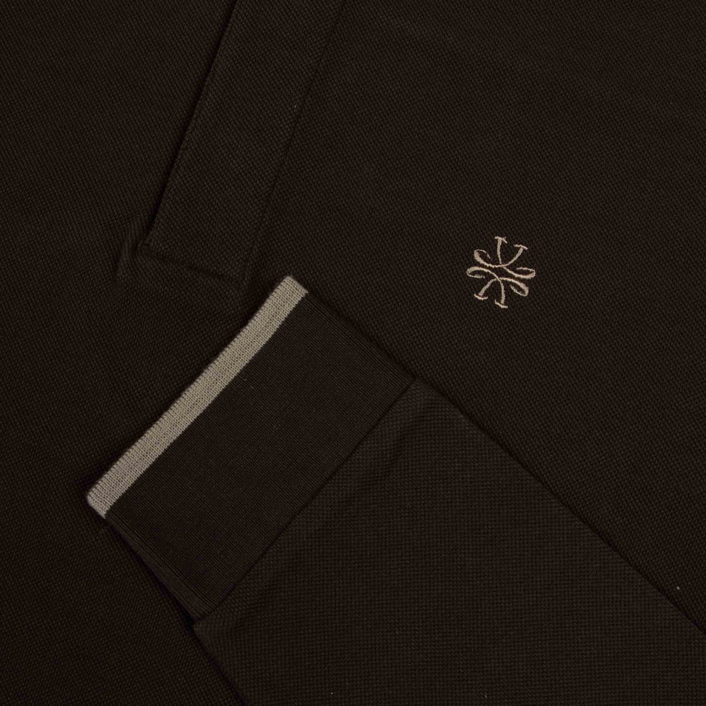 Jacob Cohen - Brown 'Lunga' Cotton Long Sleeve Polo Shirt