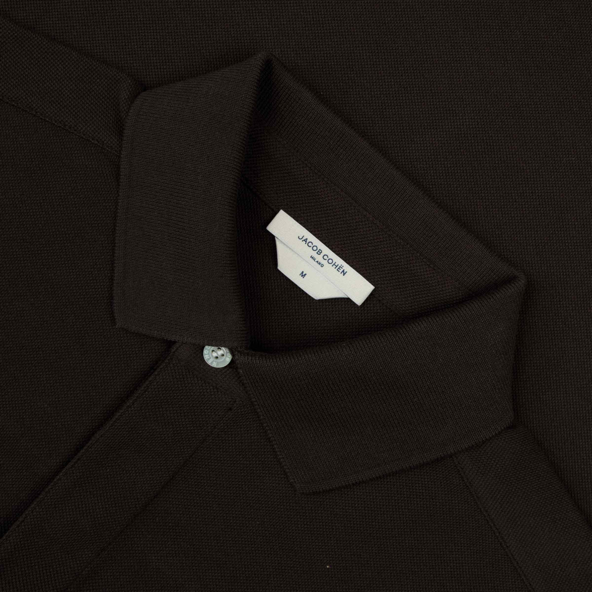 Jacob Cohen - Brown 'Lunga' Cotton Long Sleeve Polo Shirt RUGBY/LS POLOS Jacob Cohen