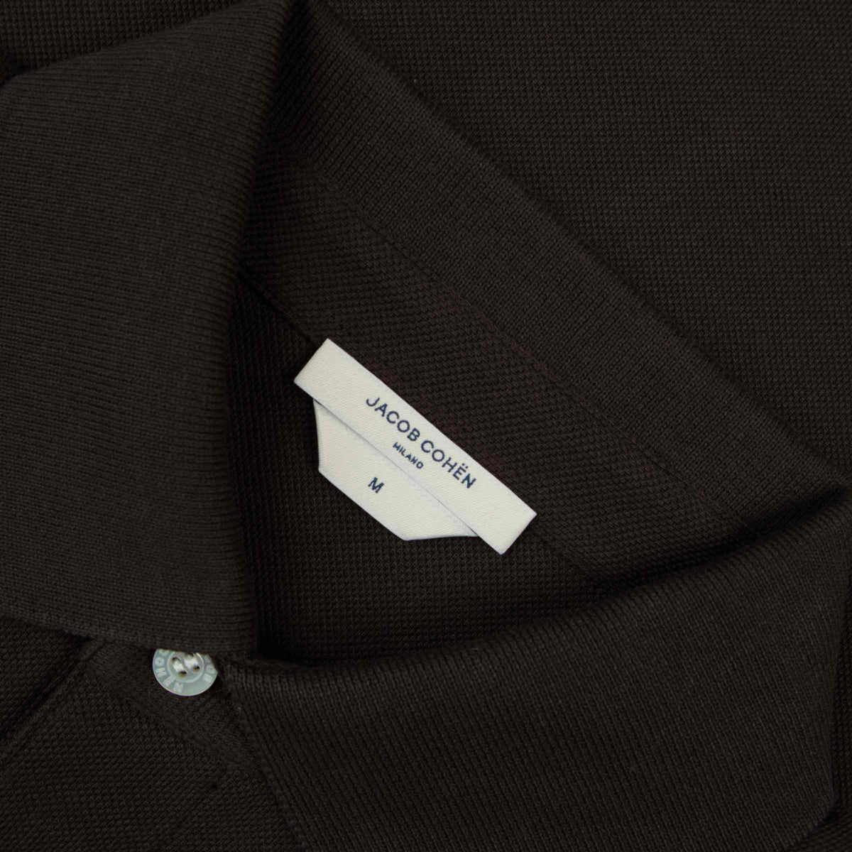 Jacob Cohen - Brown 'Lunga' Cotton Long Sleeve Polo Shirt RUGBY/LS POLOS Jacob Cohen
