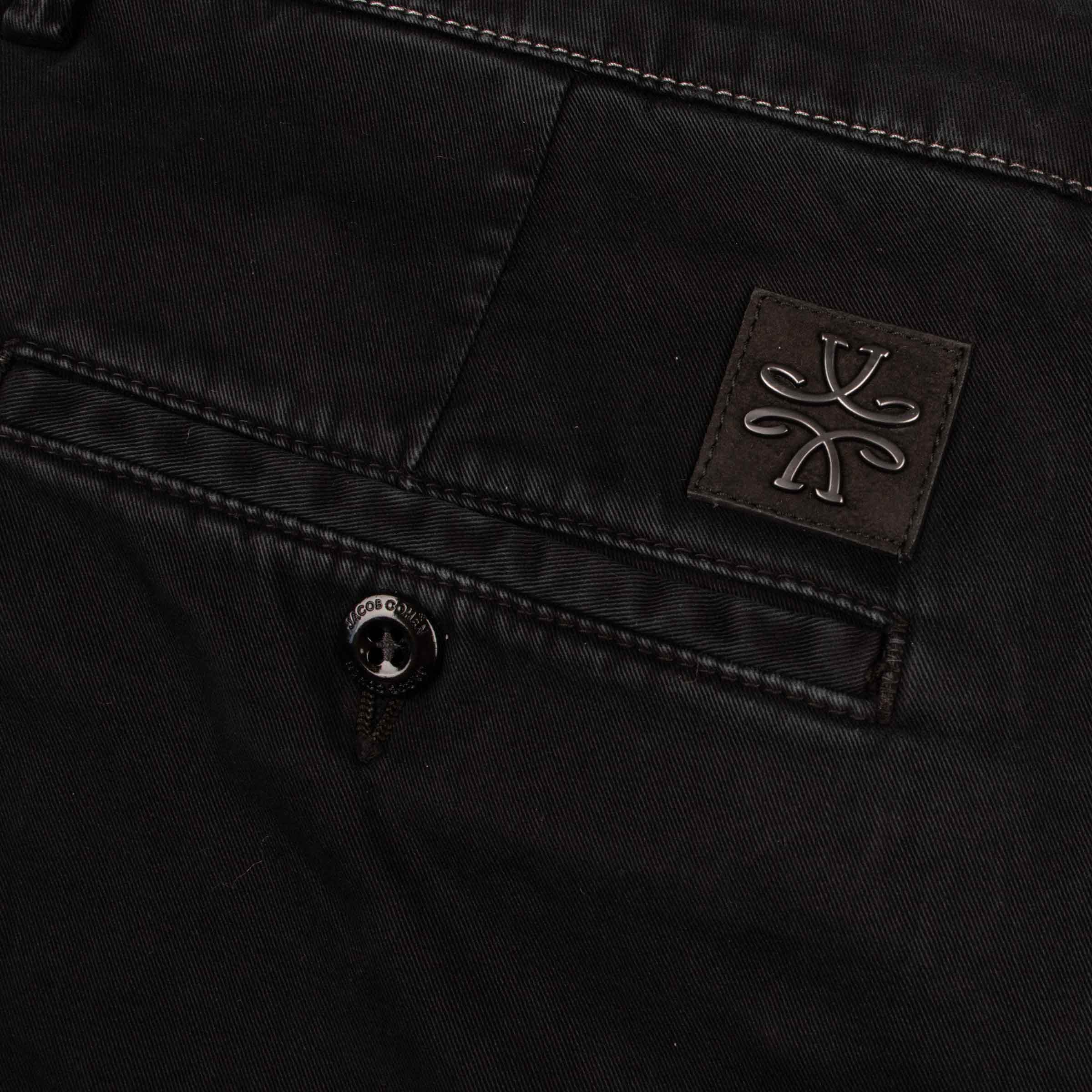 Jacob Cohen - Black 'Bobby' Slim Fit Cotton Twill Chino Trousers CASUAL TROUSERS Jacob Cohen
