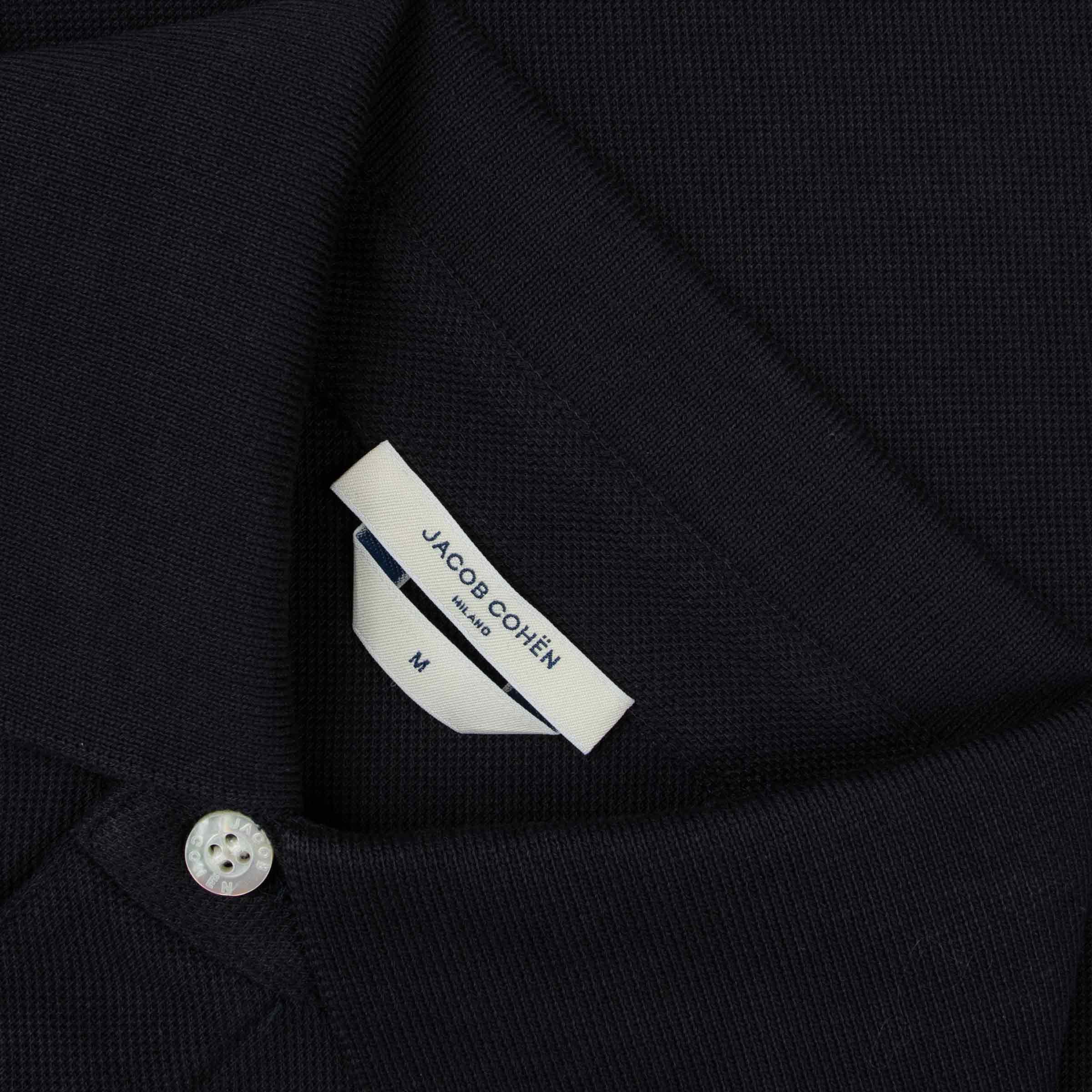 Jacob Cohen - Navy 'Lunga' Cotton Long Sleeve Polo Shirt