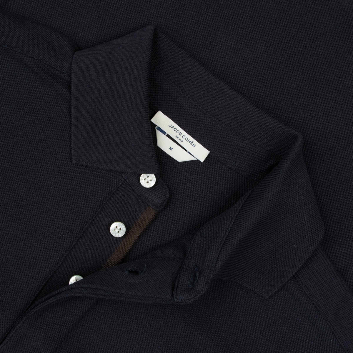 Jacob Cohen - Navy 'Lunga' Cotton Long Sleeve Polo Shirt RUGBY/LS POLOS Jacob Cohen