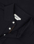Jacob Cohen - Navy 'Lunga' Cotton Long Sleeve Polo Shirt