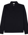 Jacob Cohen - Navy 'Lunga' Cotton Long Sleeve Polo Shirt