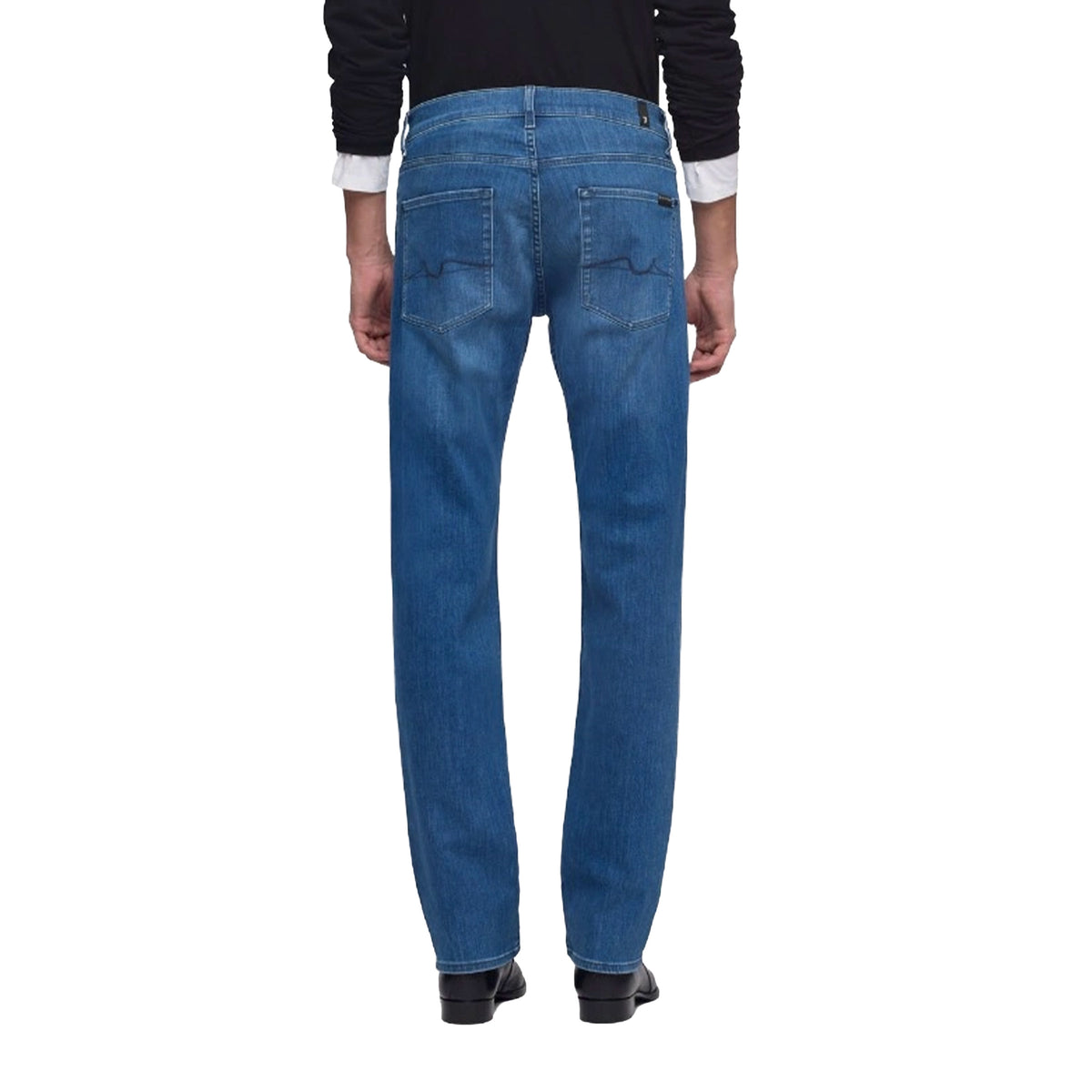 7 For All Mankind - Mid Blue Standard Luxe Performance Jeans JEANS 7 For All Mankind